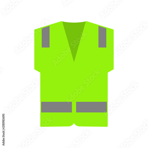 safety vest simple flat icon illustration