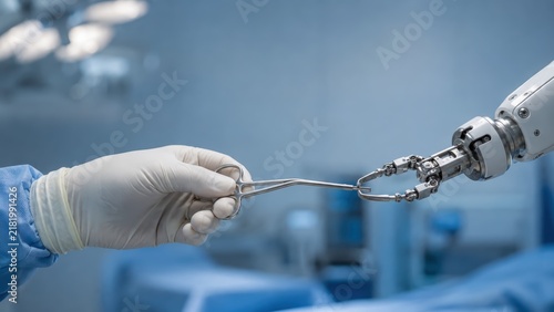 Surgeon and Robotic Arm Collaboration in AI Synergy Healthcare Surgery