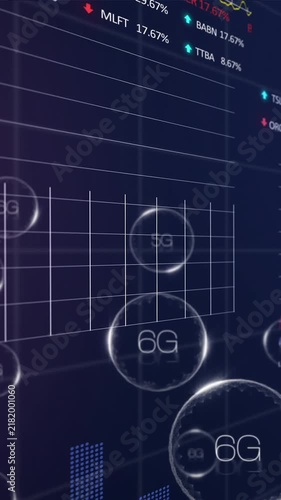 Network of digital icons and data processing over network of connections against warehouse