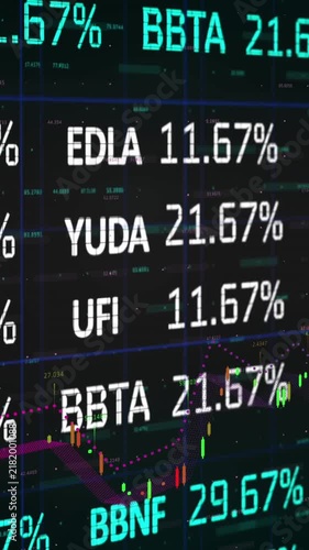 Animation of data processing over black background
