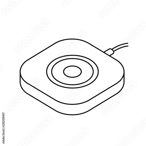 Wireless Charging Pad Minimalist Flat Vector Illustration.eps