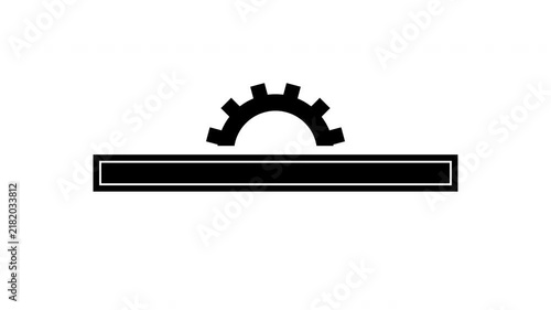 Simple Progress Bar With Rotating Gear System Settings Interface Motion Graphic On White