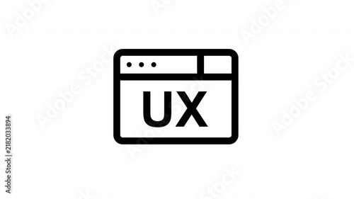 User Experience Design Interface Concept Minimalist Graphic Element Icon On White Background