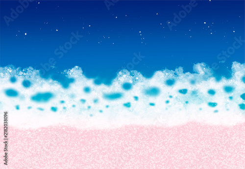 上空から見た海岸のイラスト