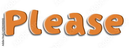 3D text Please text on transparent background