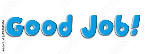 3d text Good job on transparent background