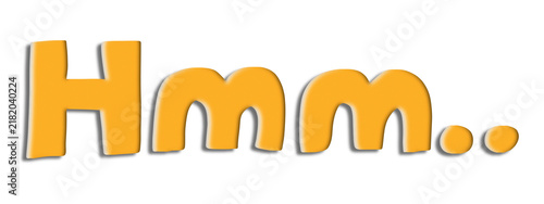 Hmm text on transparent background