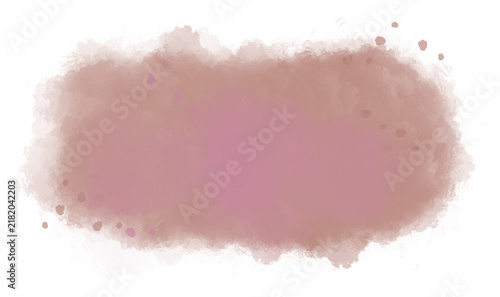 Soft Pink Watercolor Brush Stroke with Textured Edges and Transparent Background