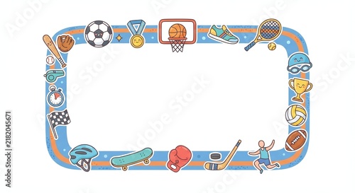 isolated white background, creative design cartoon illustration border frame design for your works, text frame, image frame