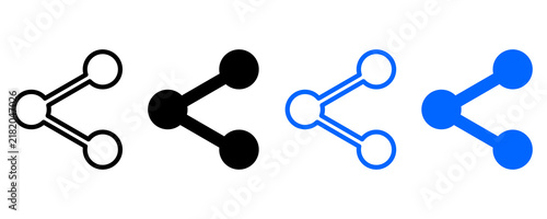 Cuadro en lienzo Modern Minimal Share Icon Sheet