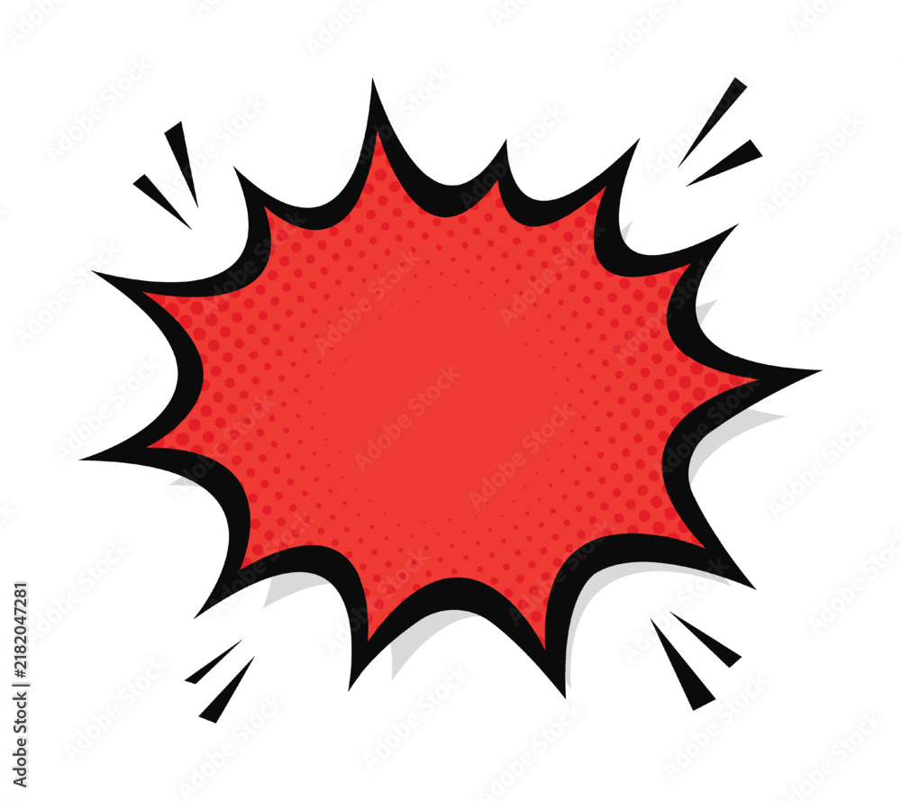 Fototapeta premium Abstract Empty Chat Bubble Comic Background Design Vector