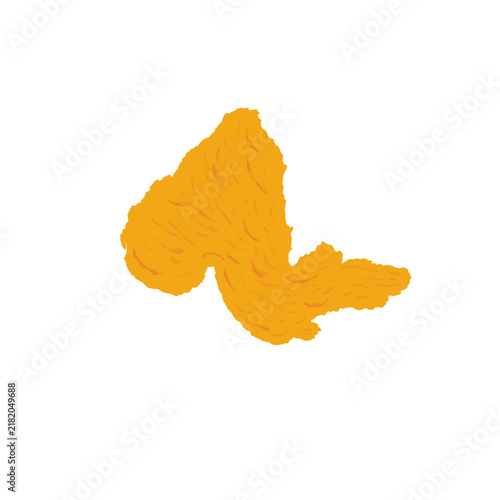 Crispy chicken vector illustration. Illustration of crispy chicken food. Chicken meat vector. Illustration of fast food. Illustration of crispy chicken wings, thigh, and breast