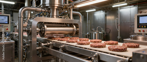 Smart food technology streamlines automated meat production in modern factory