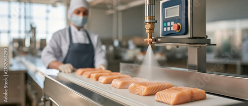Smart food technology improves hygienic salmon processing on modern conveyor line