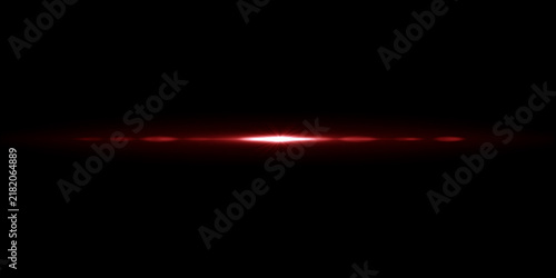 Red optical lens flare effect