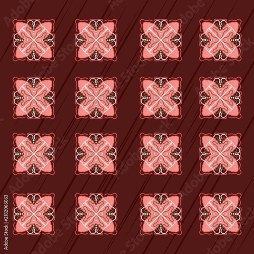 Retro seamless abstract geometric flower pattern. Cute pattern from abstract flowers. Seamless patterns with floral for fabric, textiles, clothing, packaging, cover, banner, poster, interior decor.
