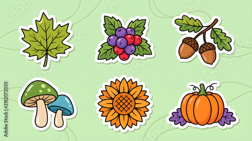 Warm and Cozy Fall Elements Collection for Seasonal Branding and Creative Artwork