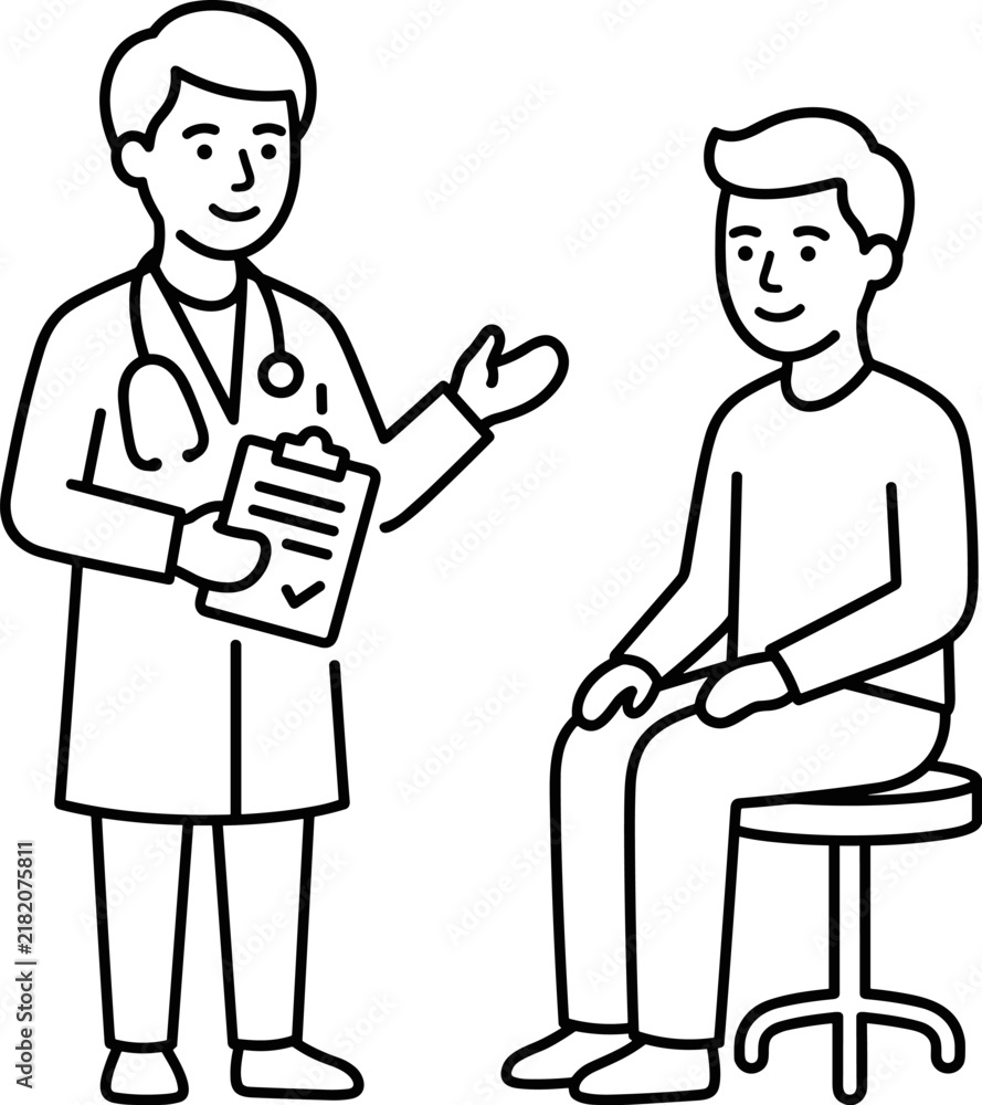 Fototapeta premium Doctor Consulting Patient Medical Checkup Healthcare Consultation