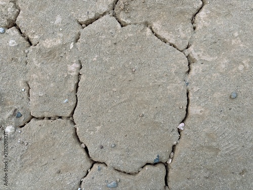 Фотография The ground surface, parched and cracked due to the prolonged dry season