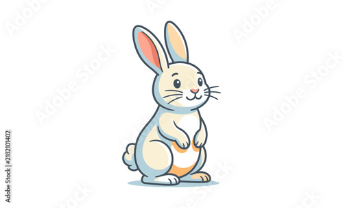Cute Rabbit Vector Illustration