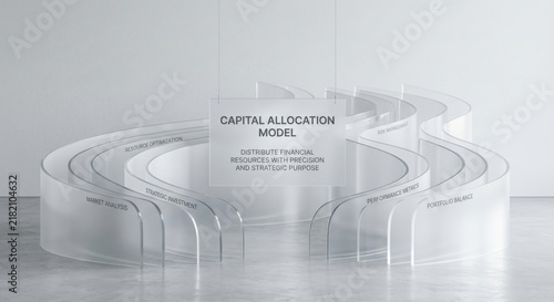 Obraz w ramie Capital Allocation Model Structured with Acrylic Panels