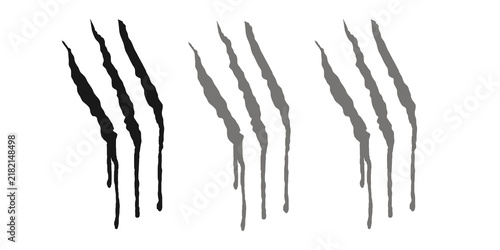 Obraz na plátne Abstract claw scratch streaks form a vertical repeating pattern with rough ink texture