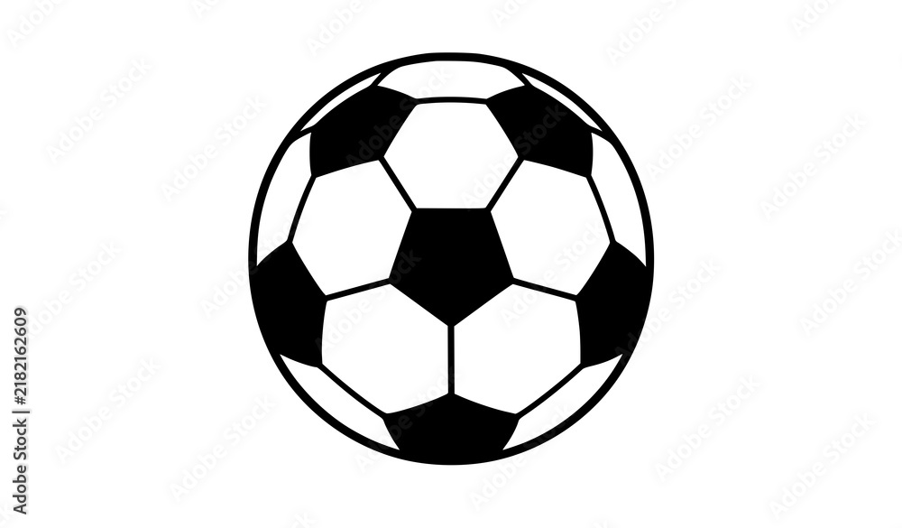 Fototapeta premium Classic Soccer Ball Vector Illustration – Black and White Football Sport Design