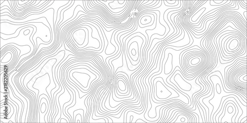 Topographic map vector background, contour line landscape pattern, abstract geographic relief texture for cartography and web design