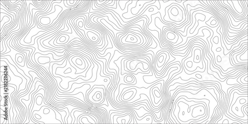 Topographic map vector background, contour line pattern for geography and cartography, abstract terrain elevation texture