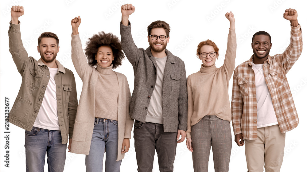 Obraz premium team_of_coworkers_celebrating_success