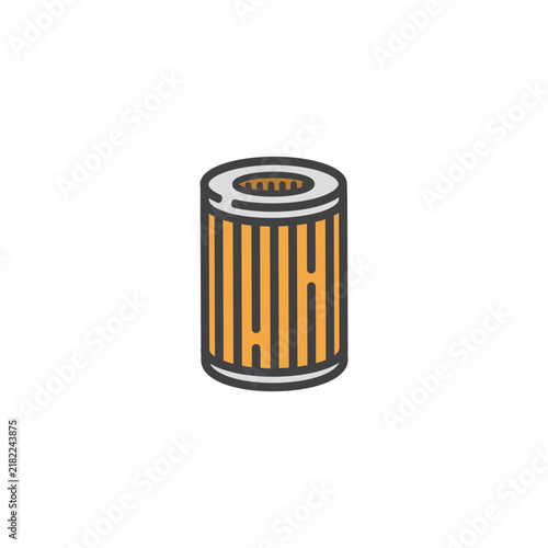 Vector design of an oil filter icon representing automotive spare parts.