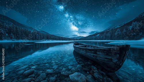 Plakat 星降る夜の水鏡