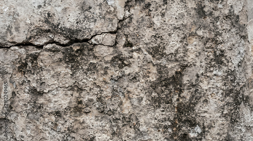 Rough textured gray concrete wall with cracks