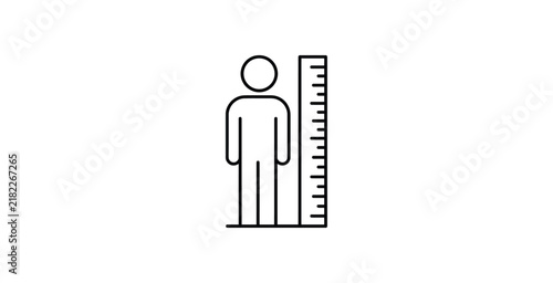 Person Height Measurement Icon