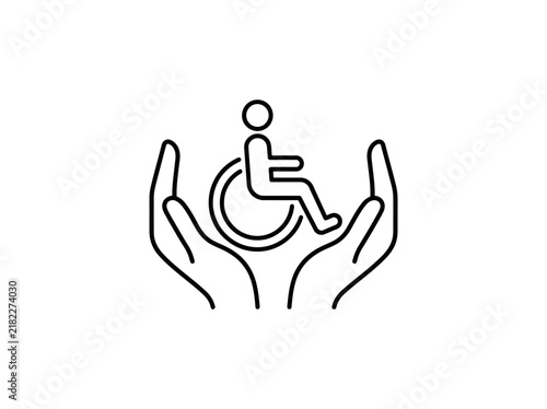 Symbol of care and support for accessibility and inclusion