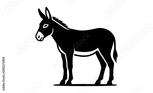 Minimalist Donkey Silhouette Vector Illustration