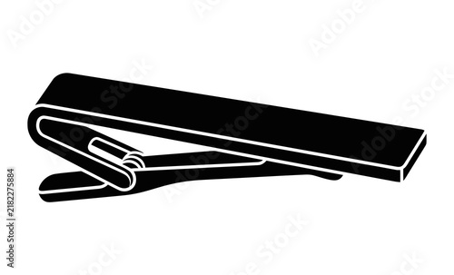 Minimalist Tie Clip Vector Illustration