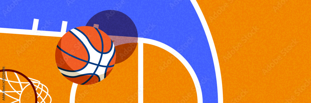 Fototapeta premium Creative Basketball Game Day Vector Composition