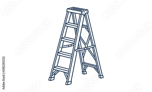 Принти на полотні Stepladder Outline Vector Illustration