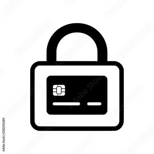 Secure payment icon vector illustration in a clean high-contrast style, isolated on white background, suitable for web, app, infographic, presentation and commercial design use.
