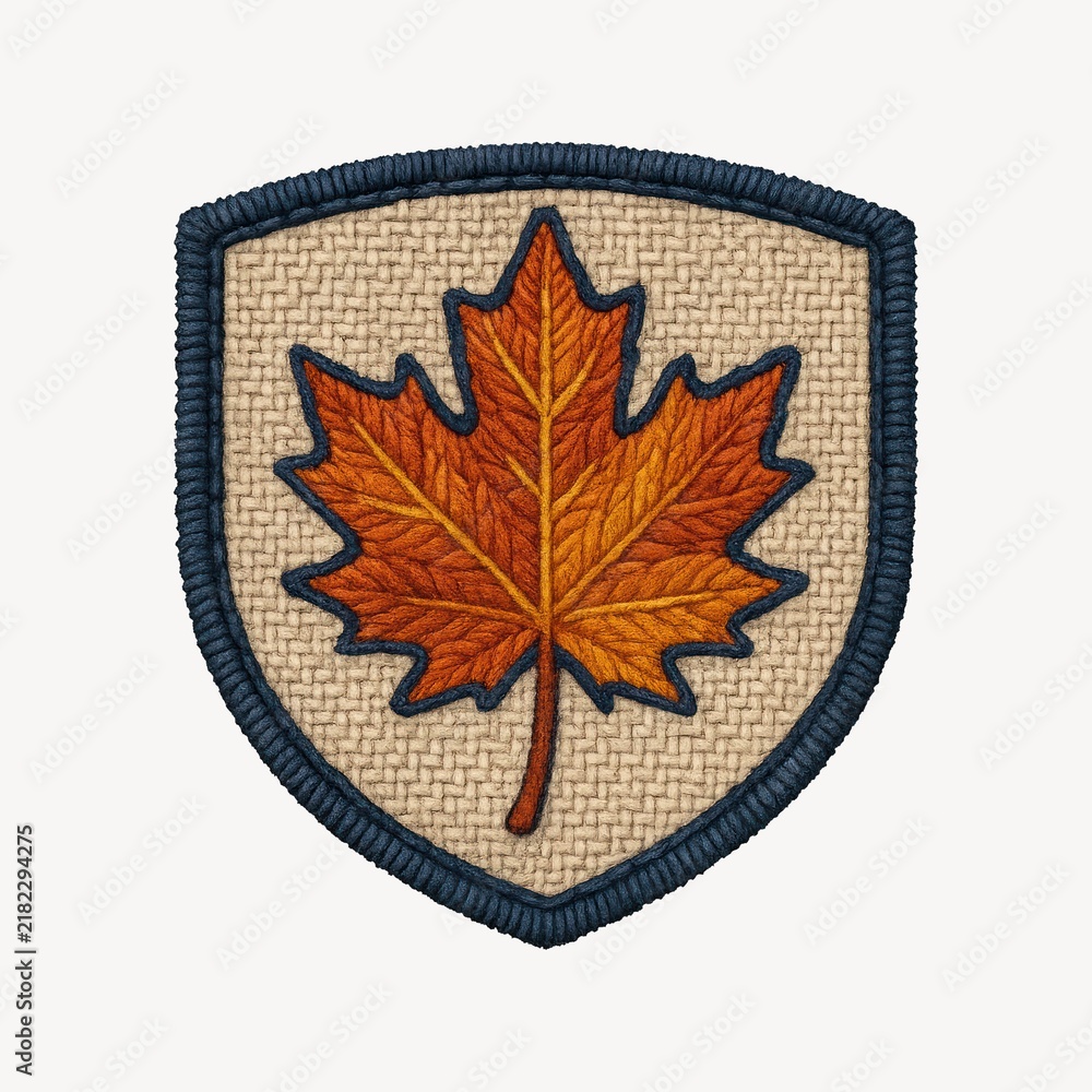 Obraz premium Embroidered maple leaf patch