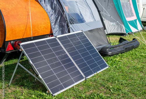 Portable Solar Panel for Electricity While Camping Outdoors