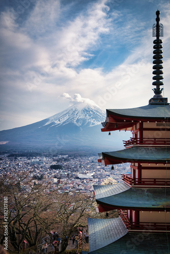 Canvas Print mt fuji in japan