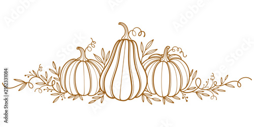 Pumpkin thanksgiving element vector illustration