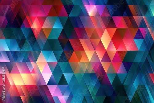 Colorful triangles abstract LinkedIn cover background
