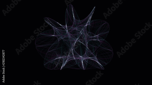 Bild auf Leinwand Complex abstract wireframe visualization of a Calabi-Yau space in string theory