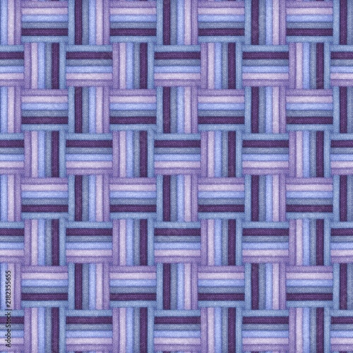 Принти на полотні Abstract purple and blue woven ribbon pattern with ribbon background interwoven