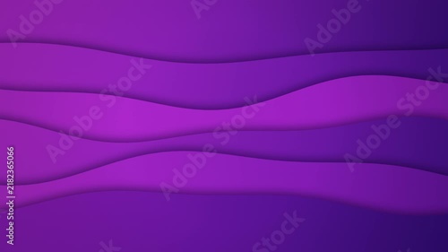 Abstract paper cut style background with smooth layered purple and magenta waves and soft depth shadows between layers. Gentle seamless wave motion makes it suitable for presentations, banners, backdr
