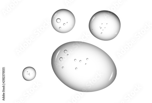 Water and air bubbles serum
