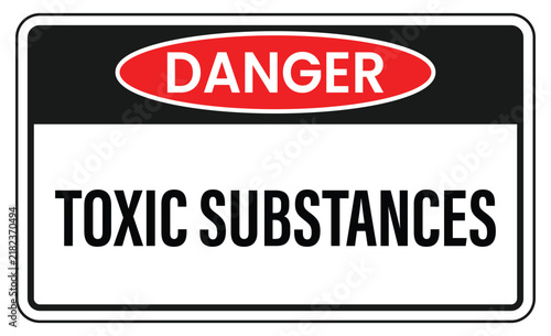 Картината върху платно Danger toxic substances warning sign